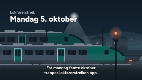 the film "Si fra at lokførerstreiken trappes opp fra mandag 5", round 1