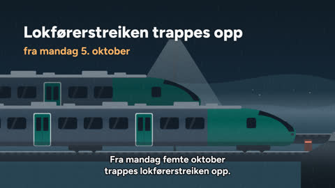 the film "Si fra at lokførerstreiken trappes opp fra mandag 5", first cut